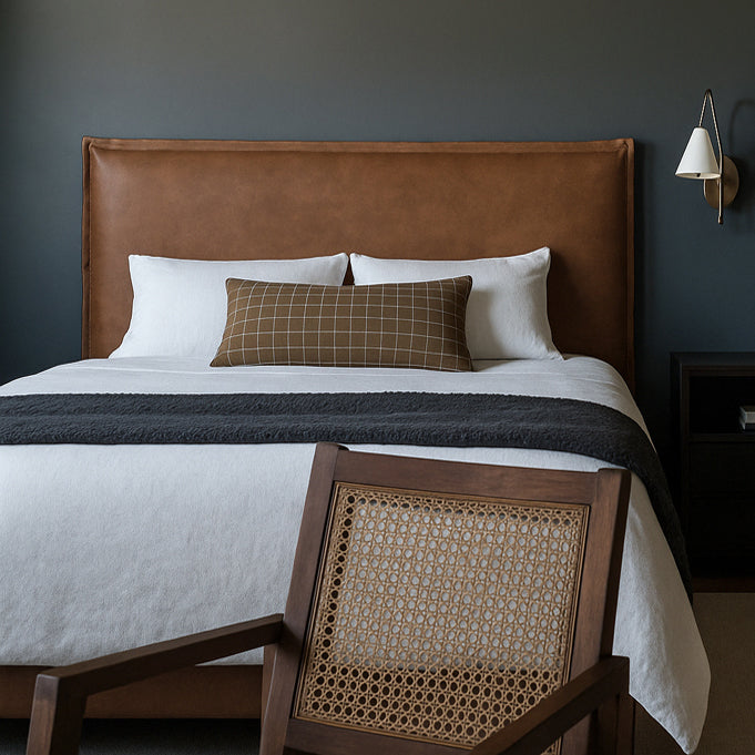 Homestead Leather Upholstered Bedhead