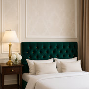 Tufted Chesterfield Velvet Upholstered Bedhead