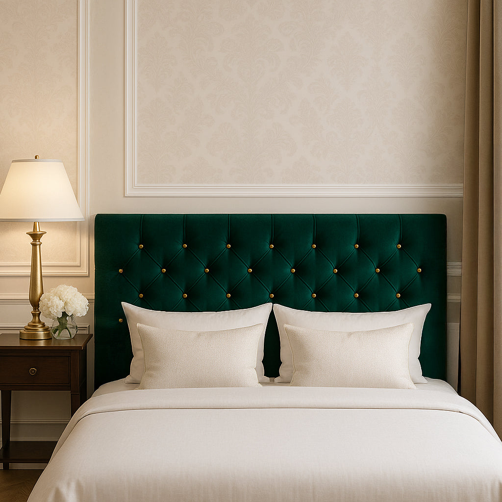 Tufted Chesterfield Velvet Upholstered Bedhead