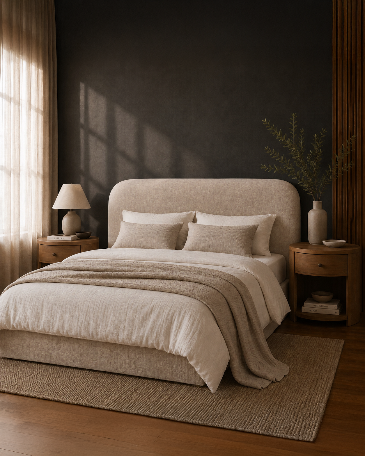 Orrison Linen Upholstered Bedhead
