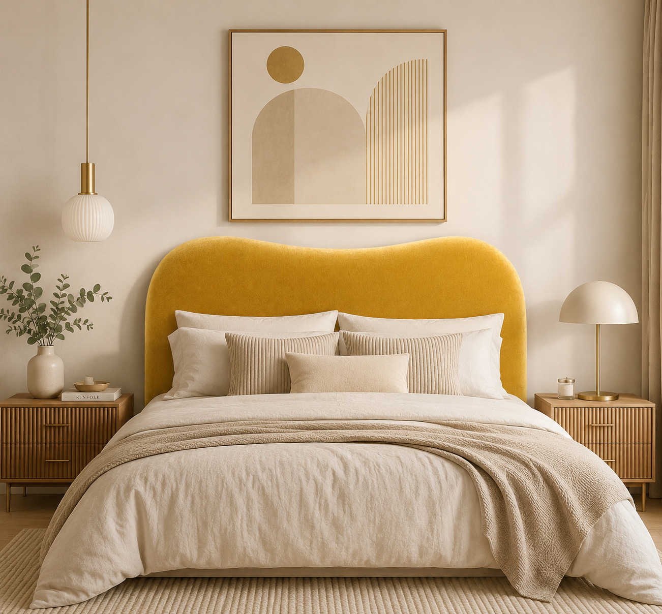 Amara Velvet Upholstered Bedhead