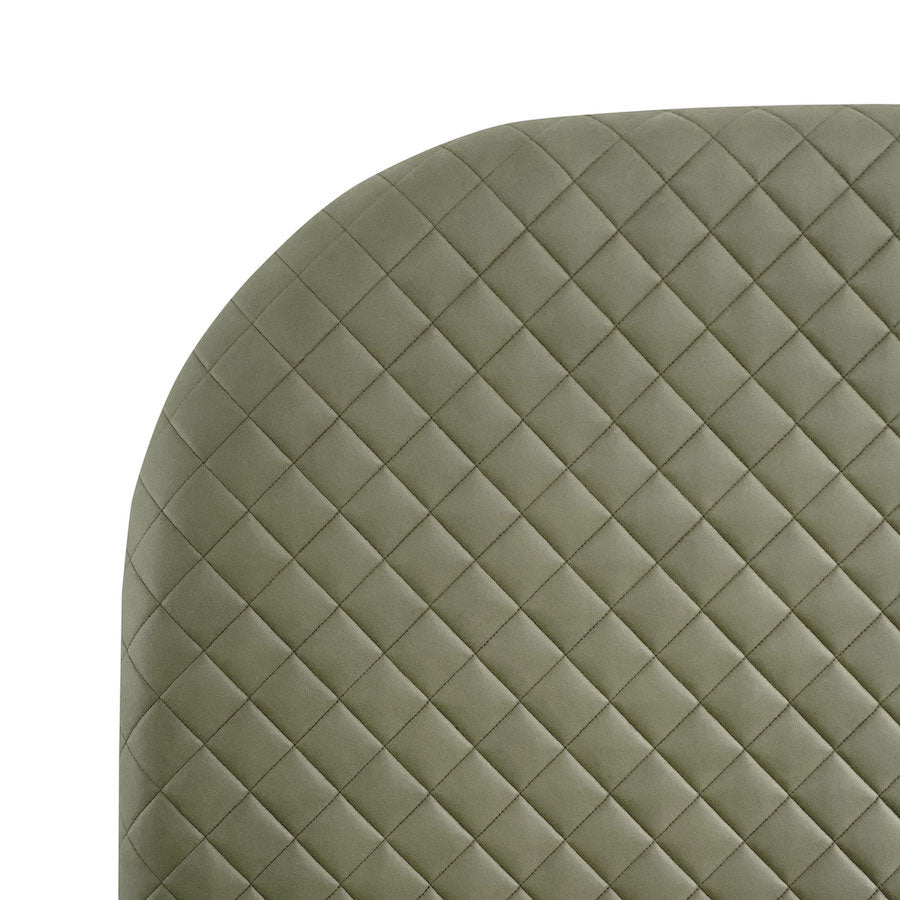 Quilted green seat cover