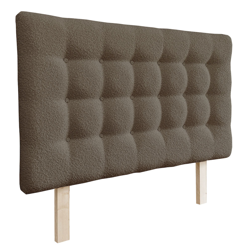Boucle Buttoned Upholstered Bedhead