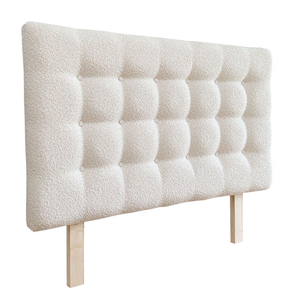 Boucle Buttoned Upholstered Bedhead