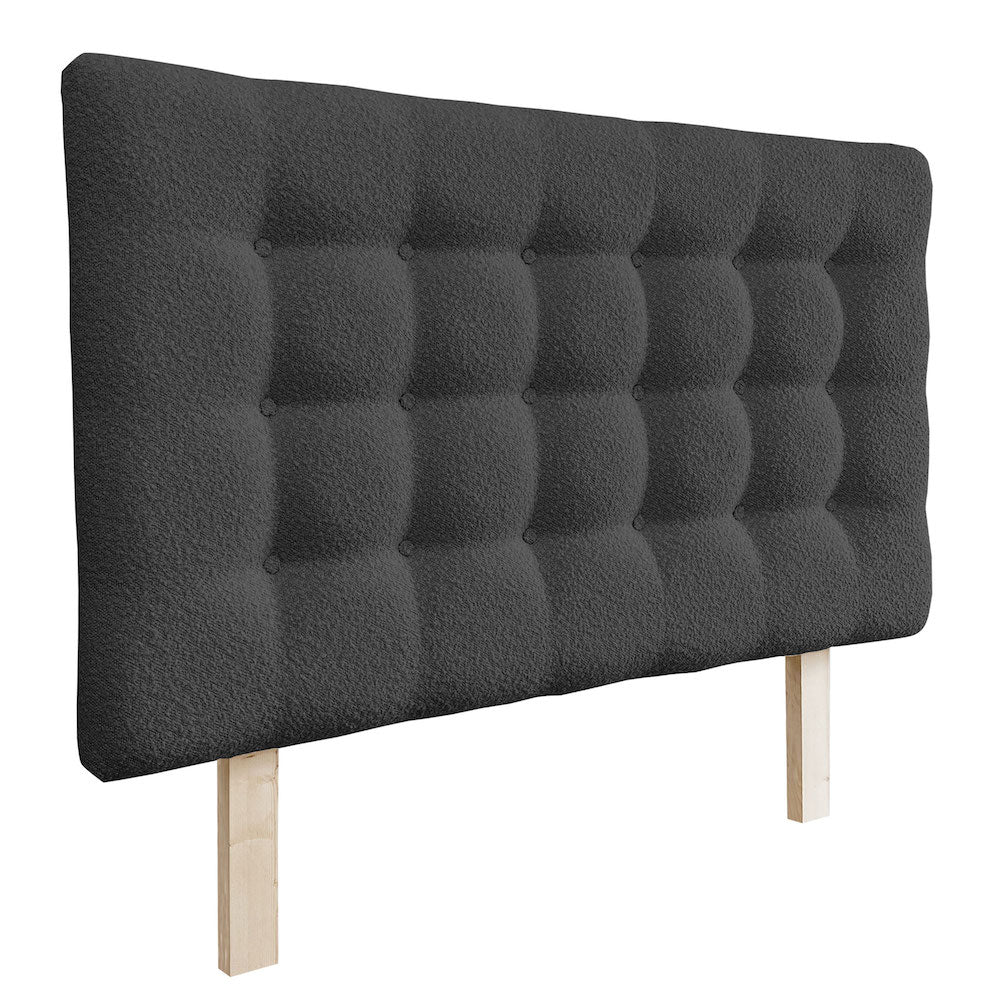Boucle Buttoned Upholstered Bedhead
