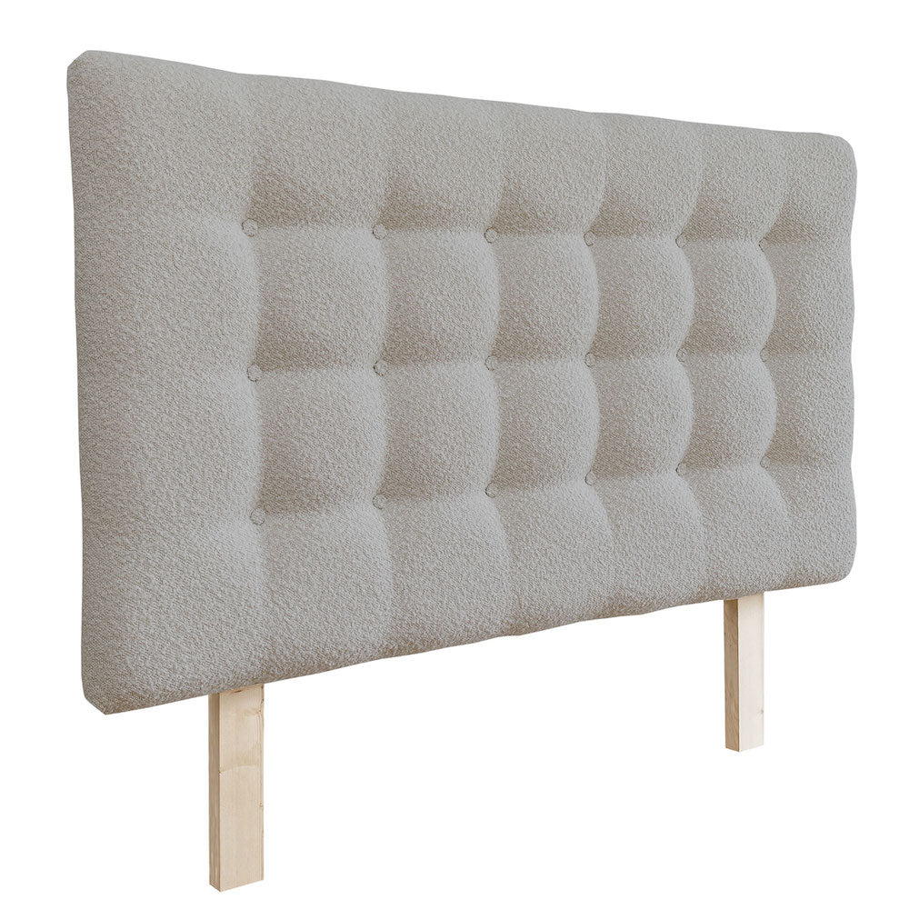 Boucle Buttoned Upholstered Bedhead