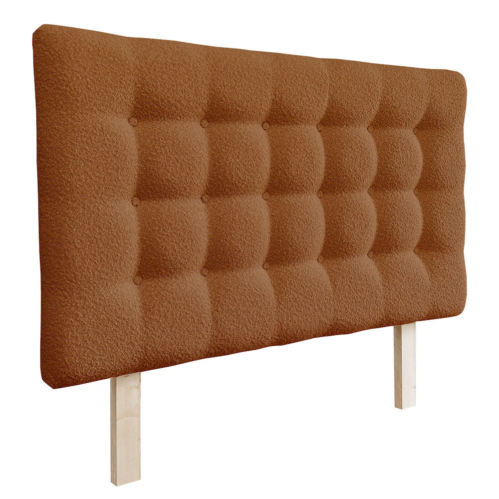 Boucle Buttoned Upholstered Bedhead