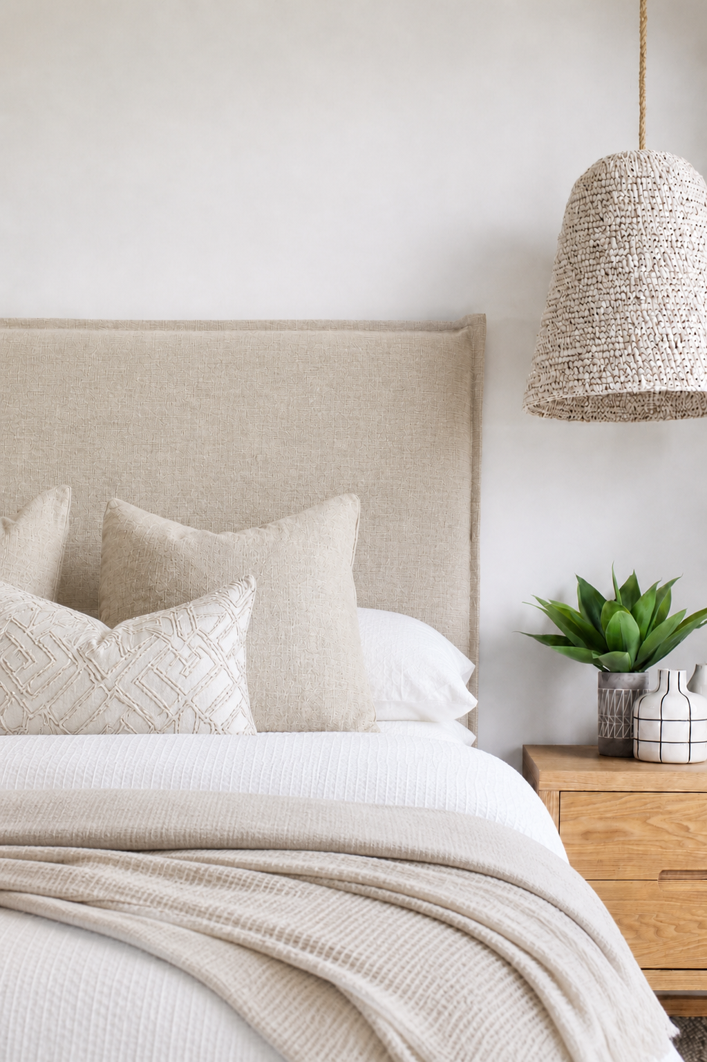 Washable Linen French Seam Slipcover Bedhead