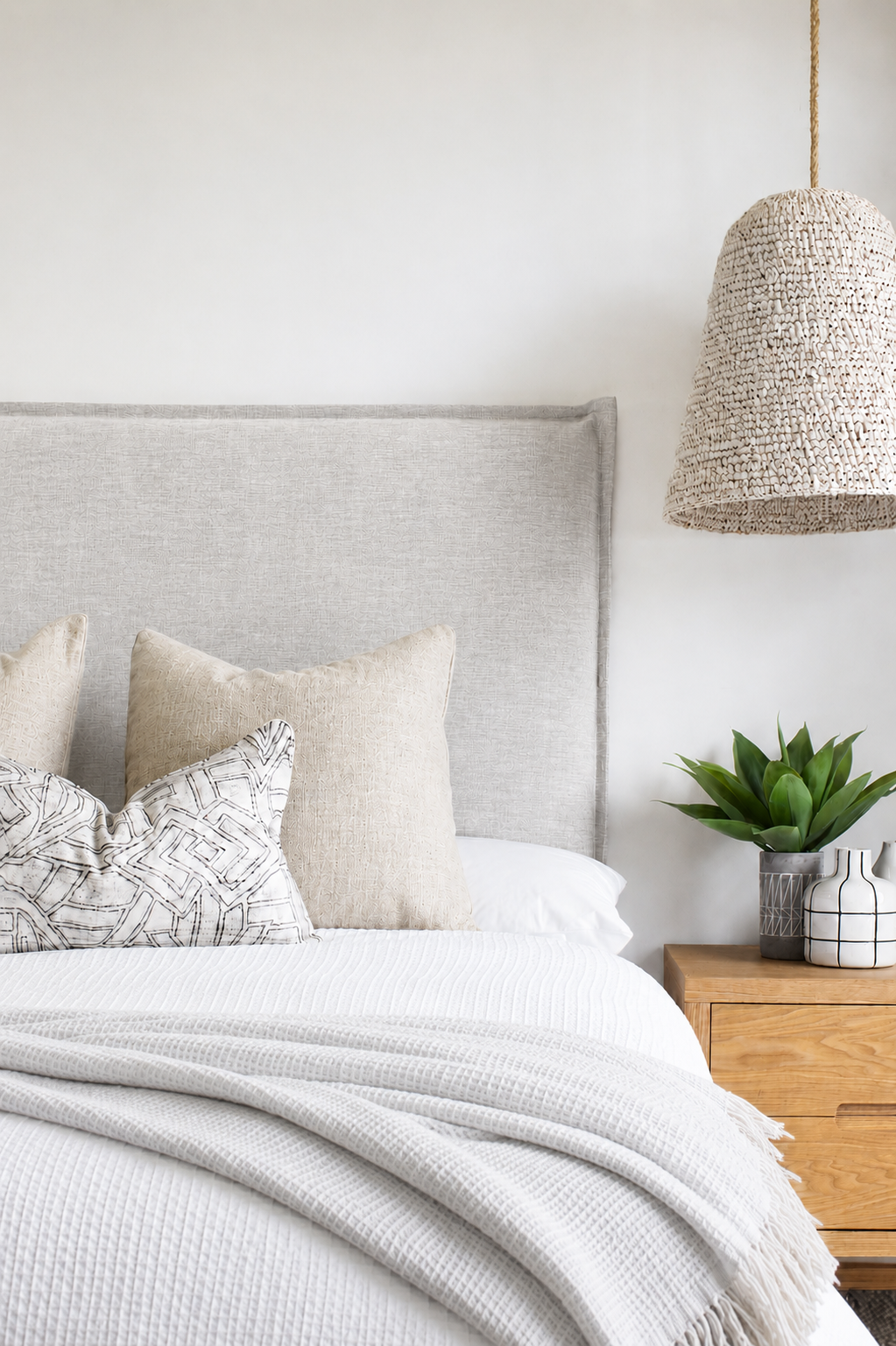 Washable Linen French Seam Slipcover Bedhead