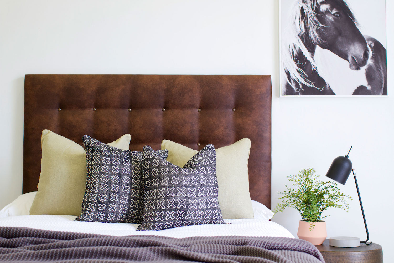 Montana Leather Upholstered Bedhead