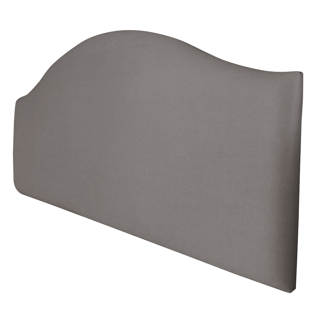Chambray Linen Upholstered Bedhead Charcoal