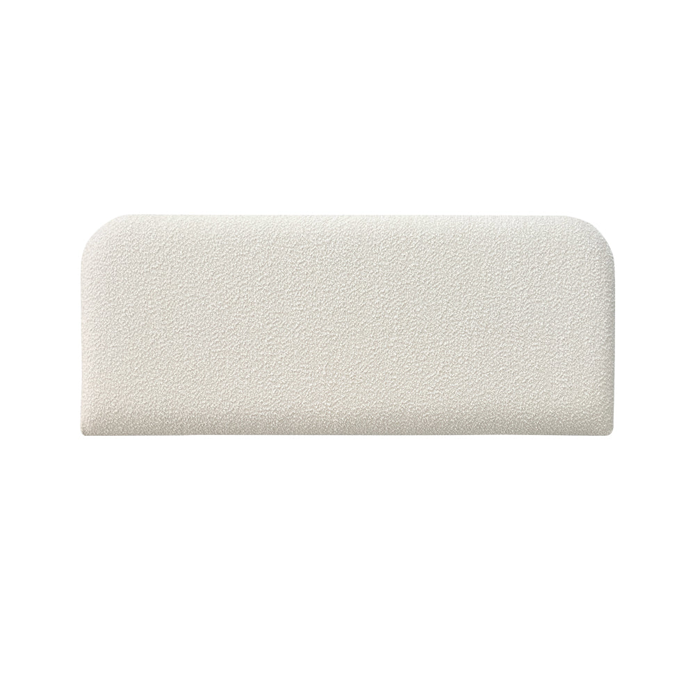 Boucle Curved Low Rise Upholstered Bedhead