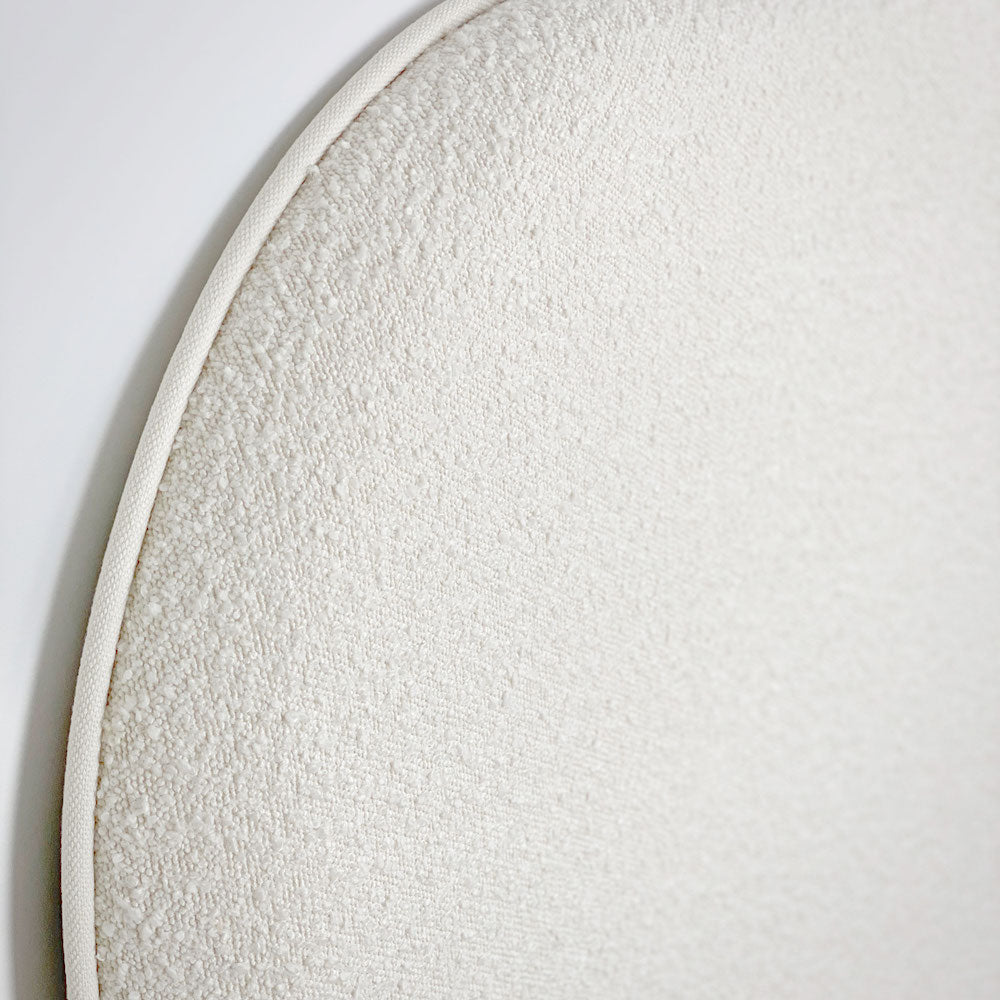 Ivory Boucle Upholstered Bedhead Headboard express bedheads Australia