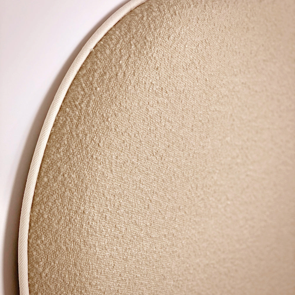 Nougat Boucle Upholstered Bedhead Headboard express bedheads Australia