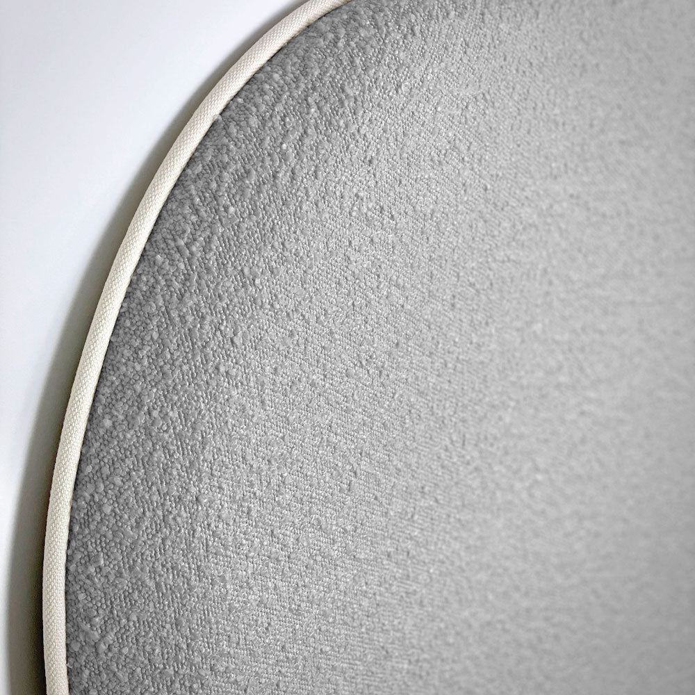 Pumice Grey Boucle Upholstered Bedhead Headboard express bedheads Australia