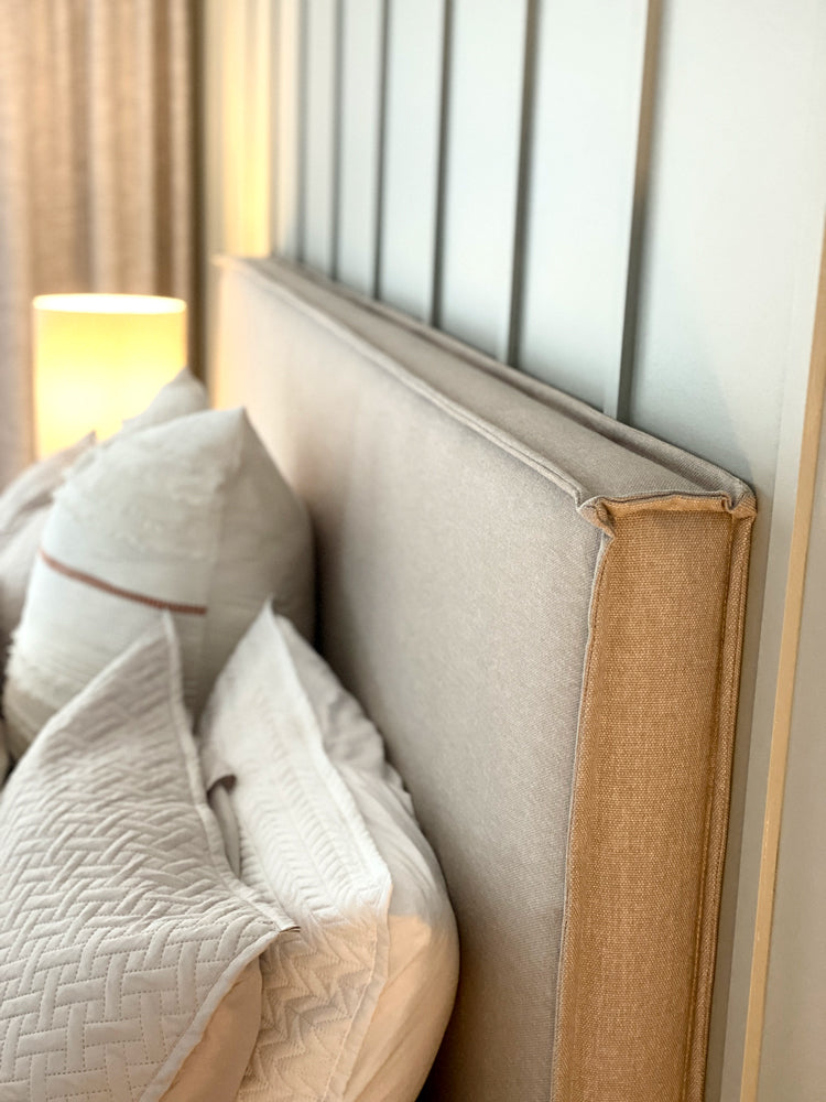 Camille Washable Linen Slipcover Upholstered Bedhead