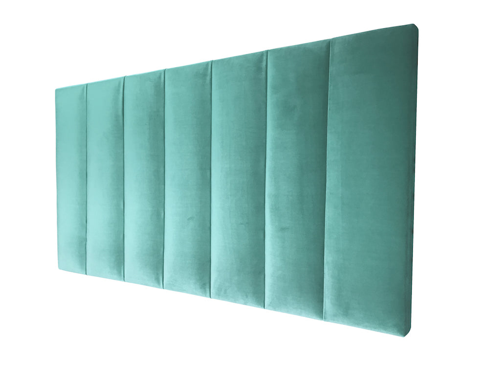 Vertical Panel Velvet Upholstered Bedhead