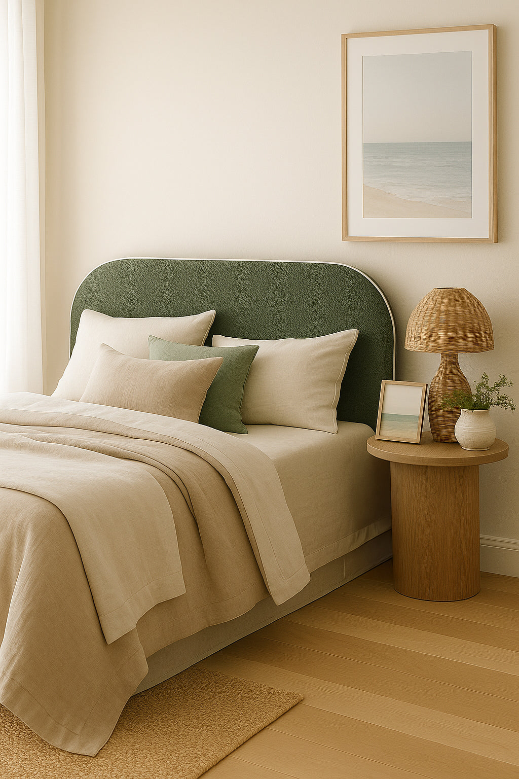 Ovis Boucle Upholstered Bedhead