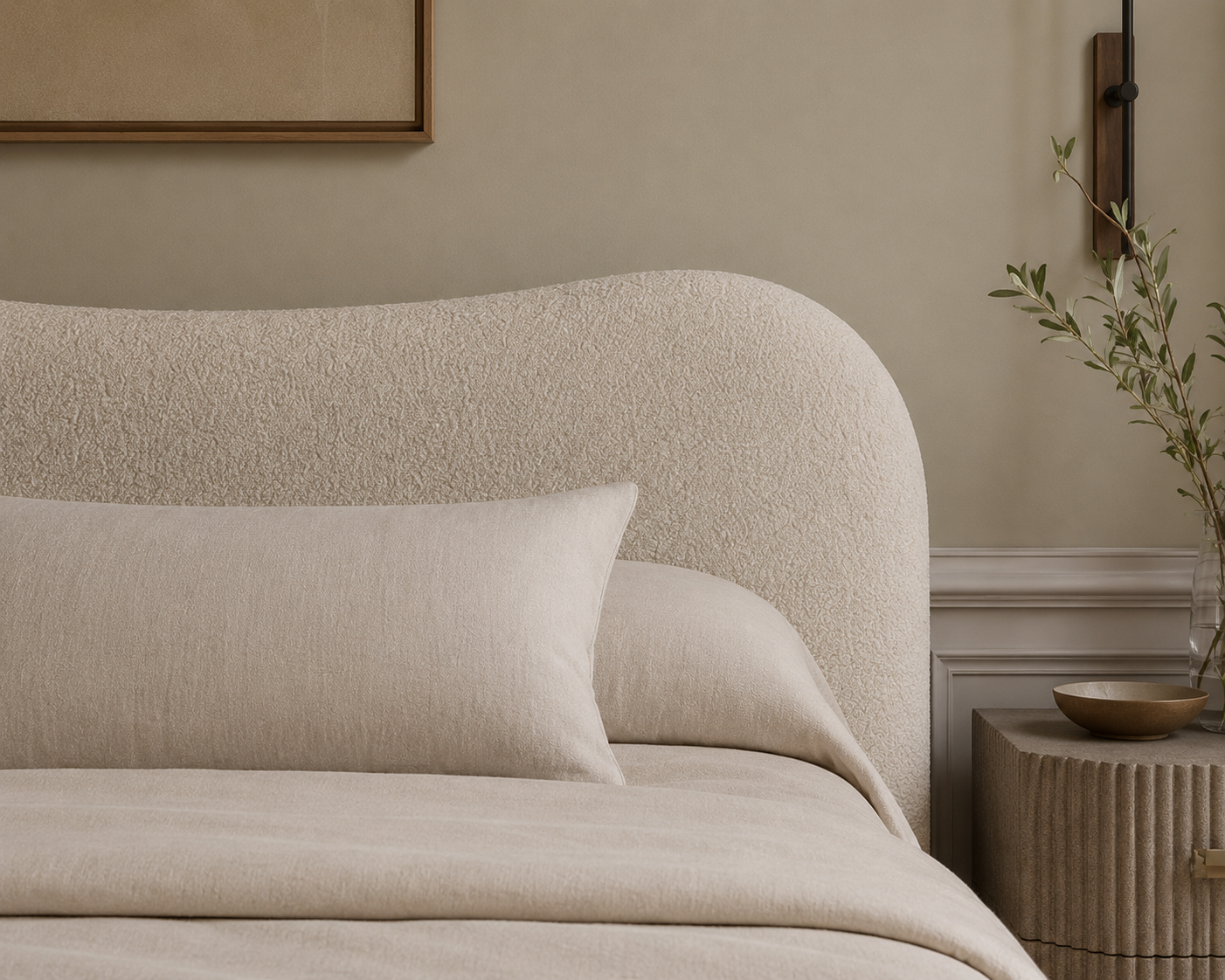 Amara Boucle Upholstered Bedhead