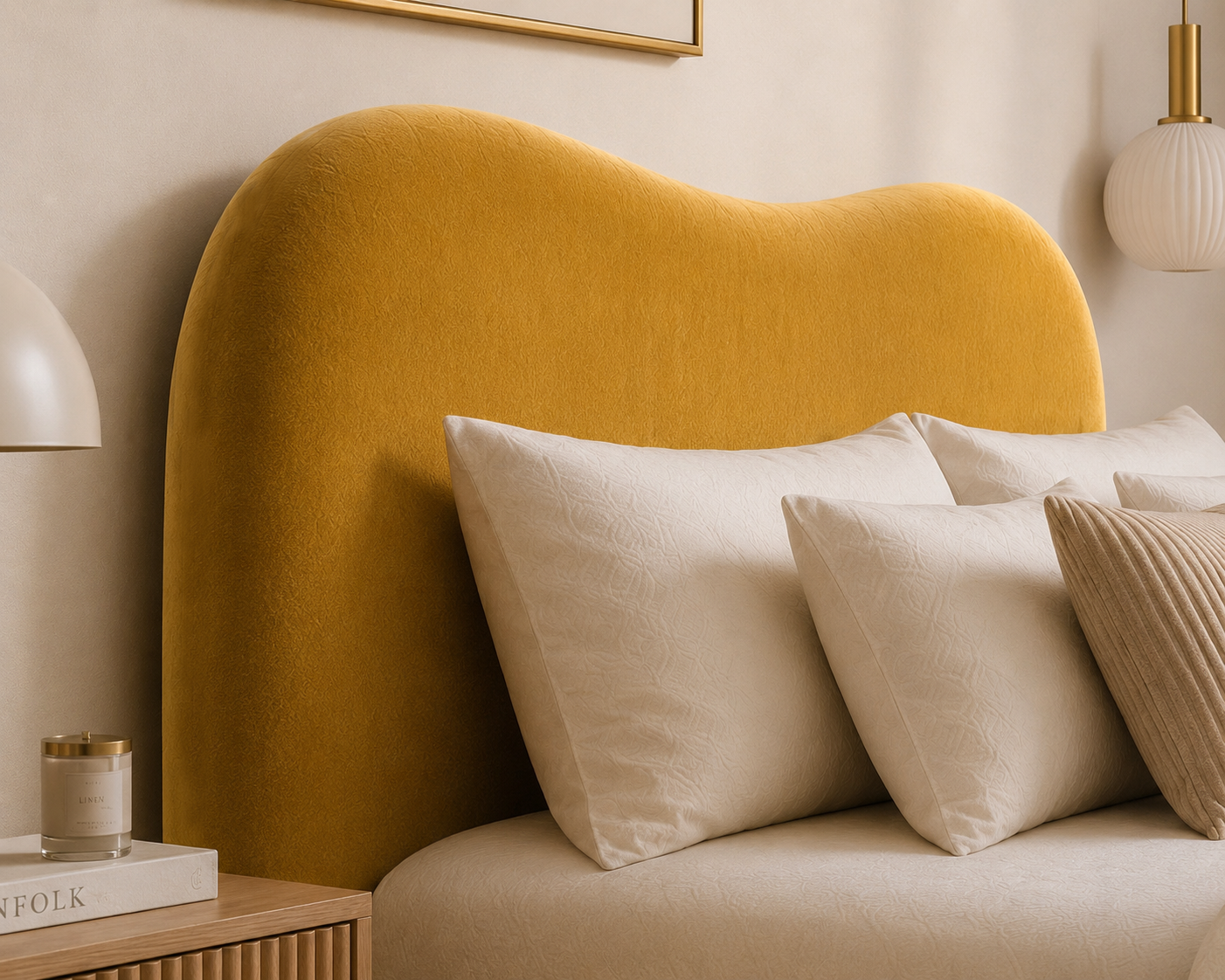 Amara Velvet Upholstered Bedhead