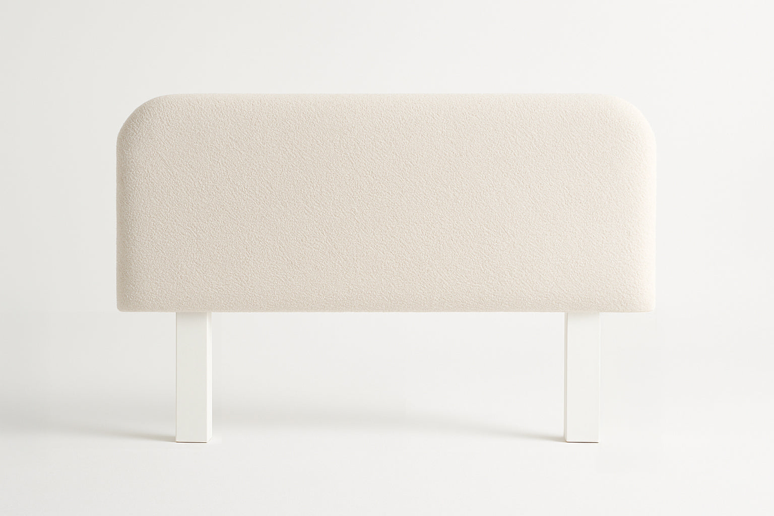 Boucle Curved Low Rise Upholstered Bedhead