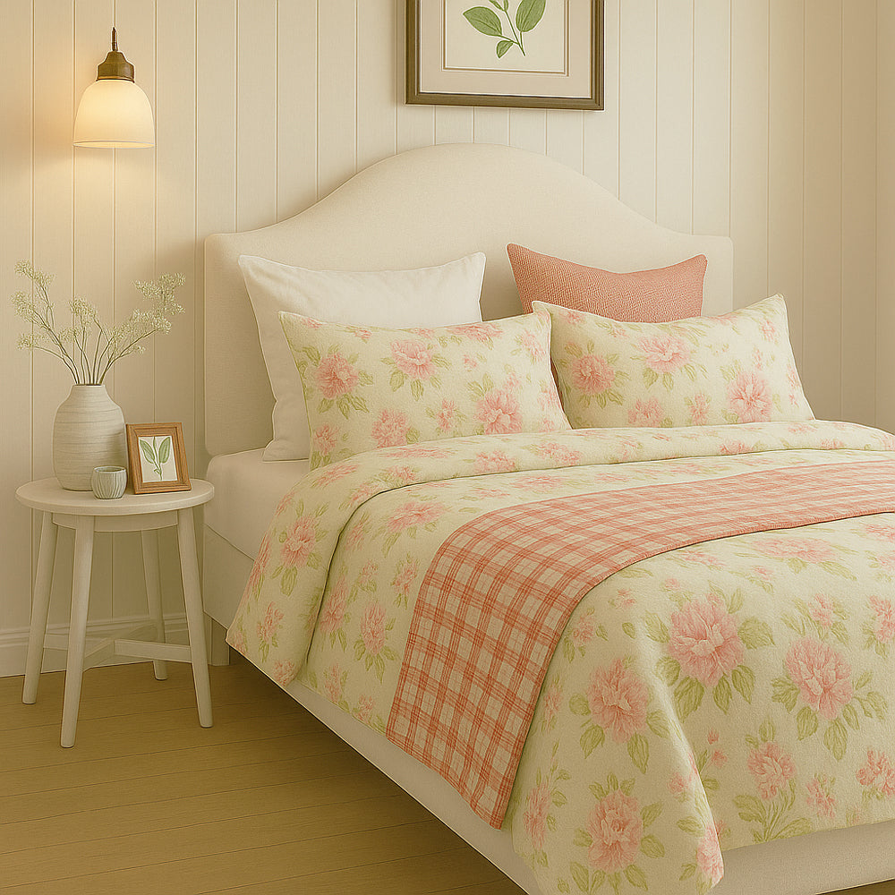 Chambray Linen Upholstered Bedhead Ivory