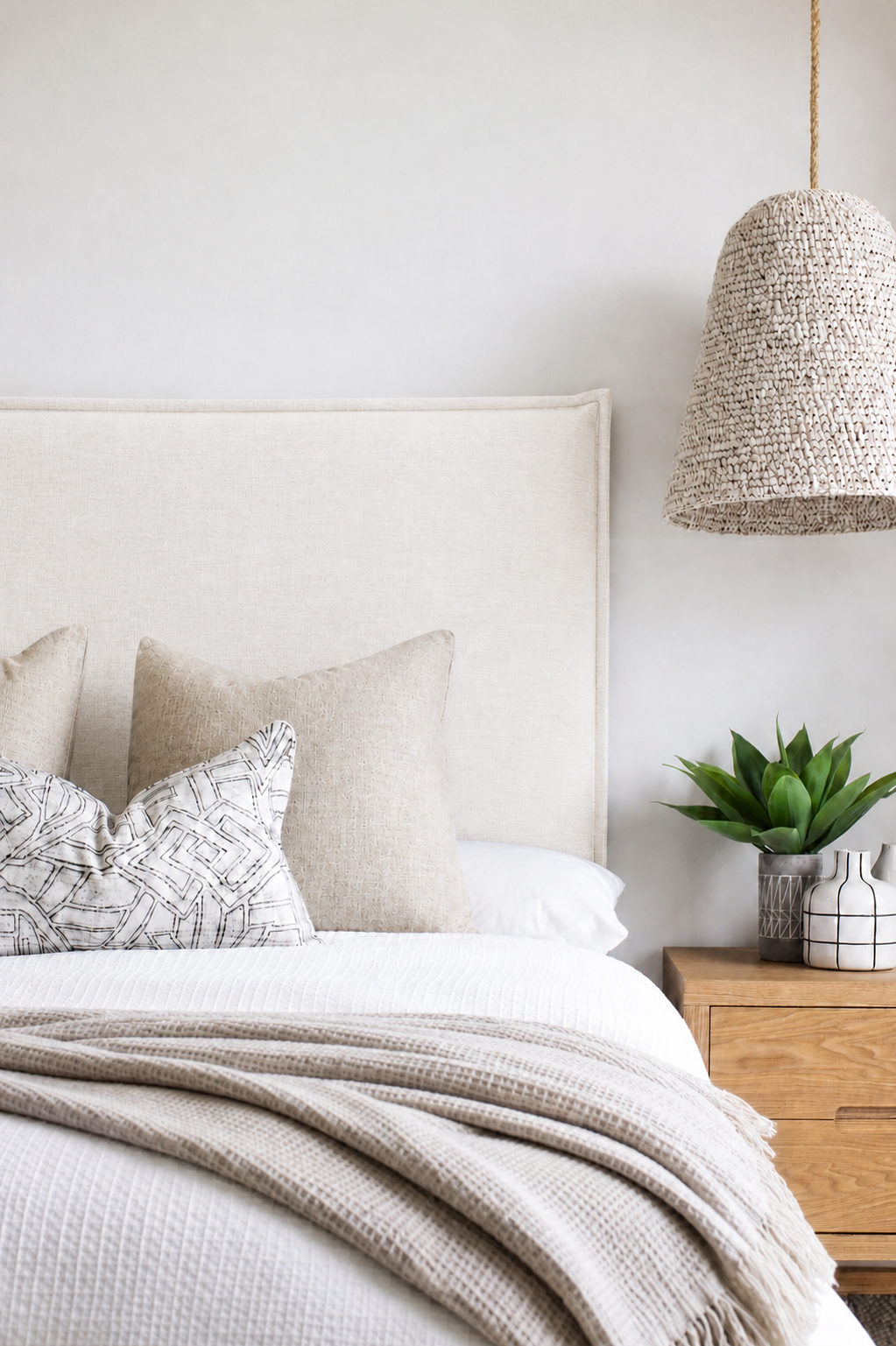Washable Linen French Seam Slipcover Bedhead