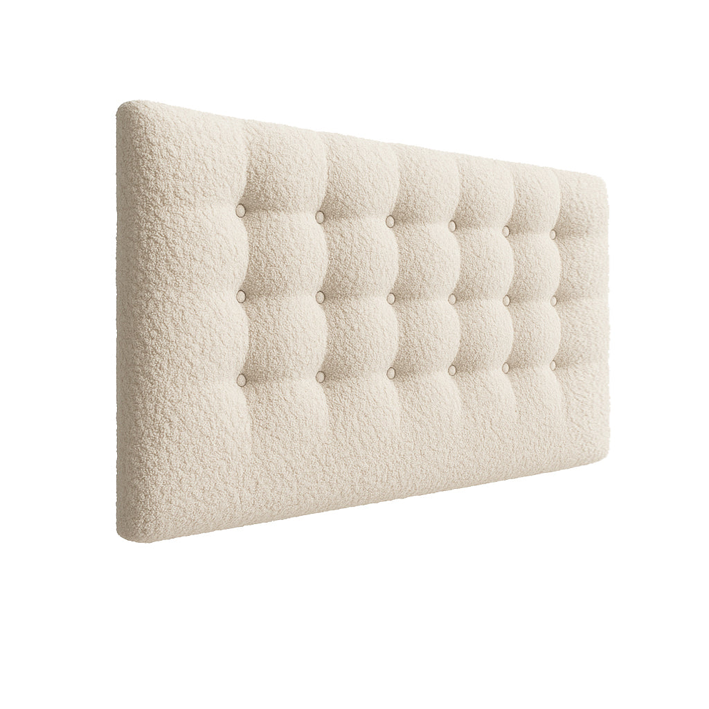 Boucle Buttoned Upholstered Bedhead