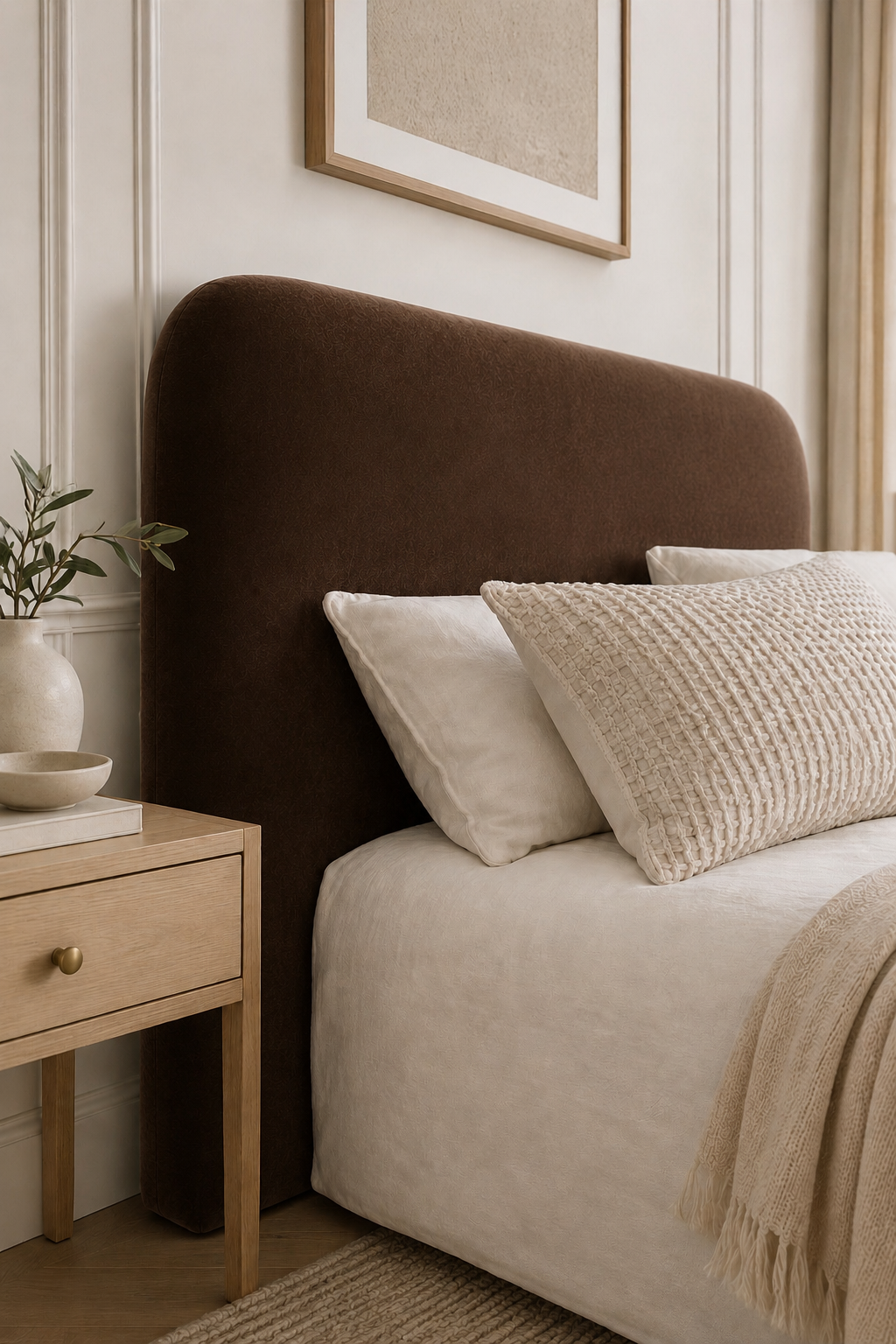 Orrison Velvet Upholstered Bedhead