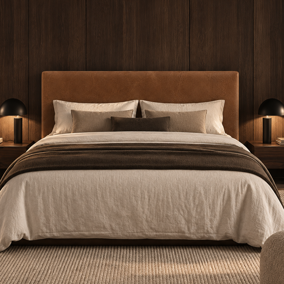 Classic Leather Upholstered Bedhead