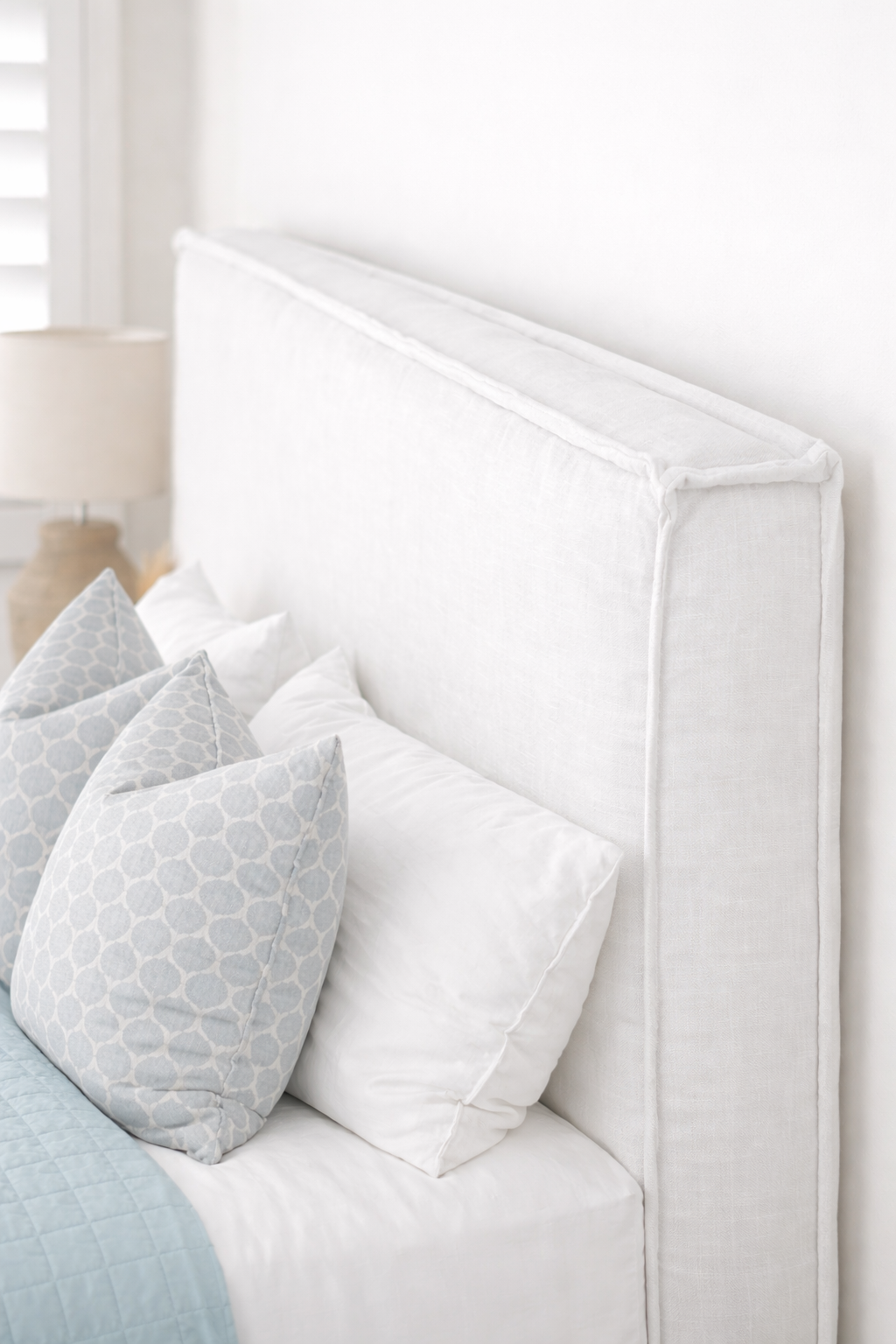 Camille Washable Linen Slipcover Upholstered Bedhead