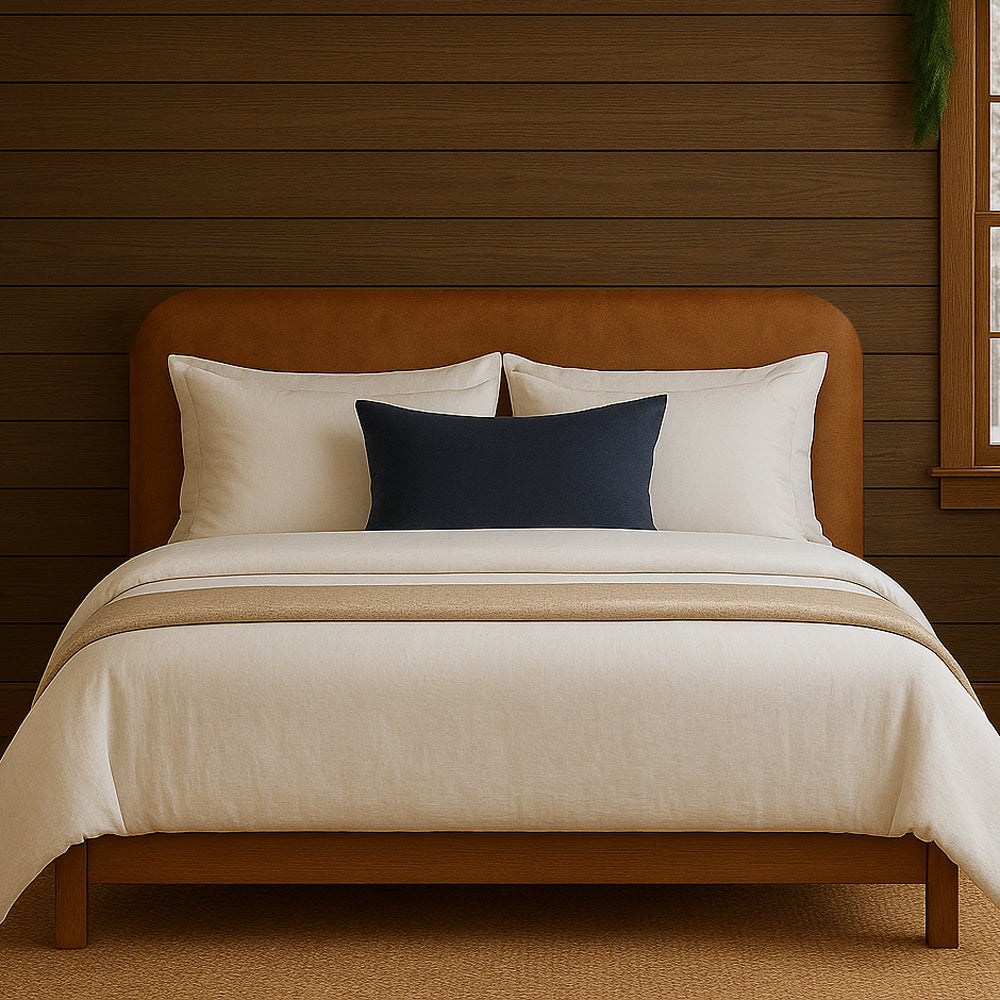 Elmwood Low Rise Leather Upholstered Bedhead