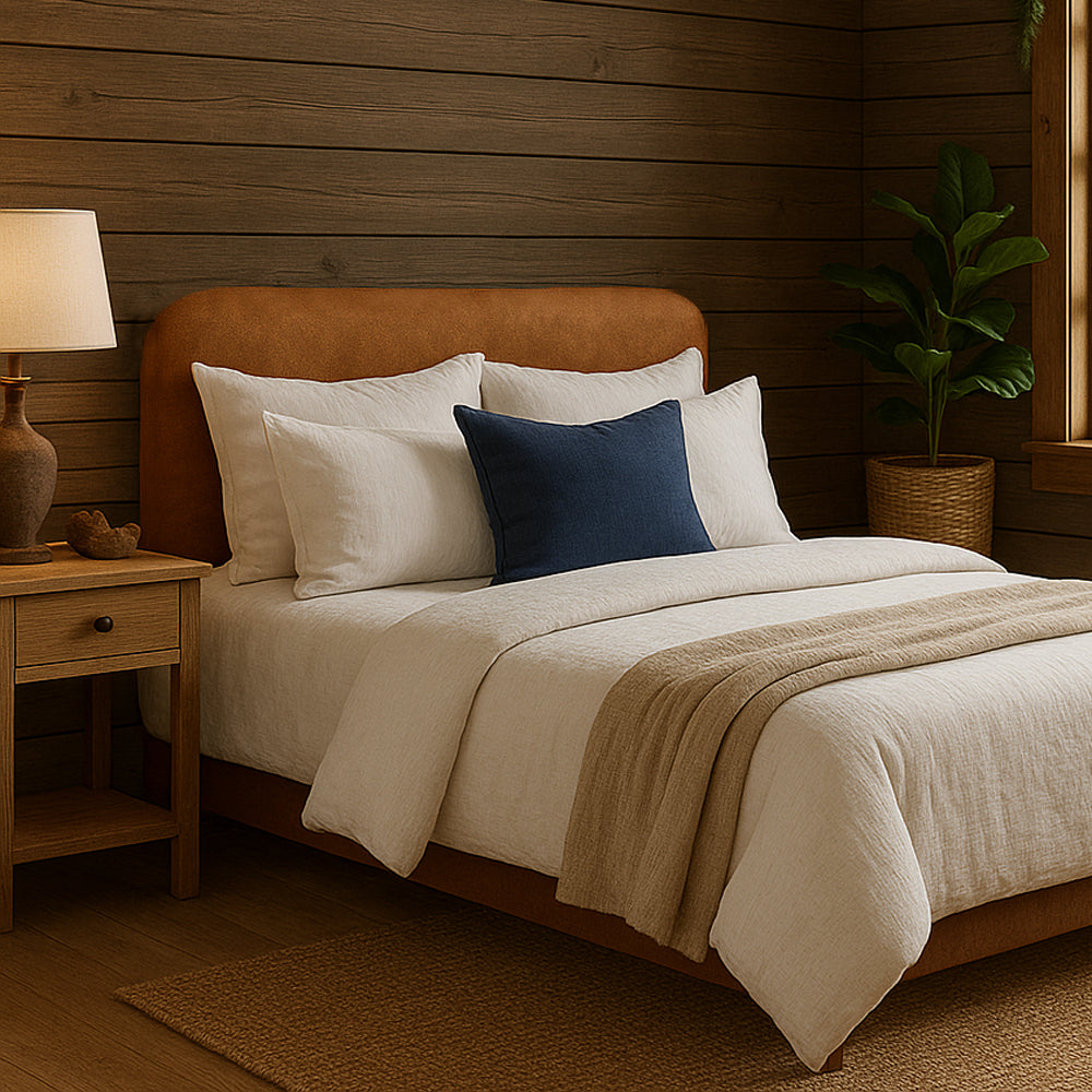 Elmwood Low Rise Leather Upholstered Bedhead