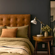 Montana Leather Upholstered Bedhead Tan