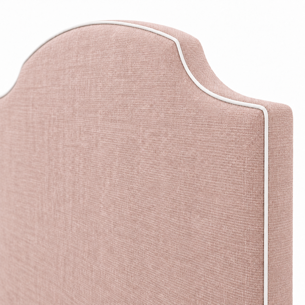 Hobart Piped Linen Upholstered Bedhead