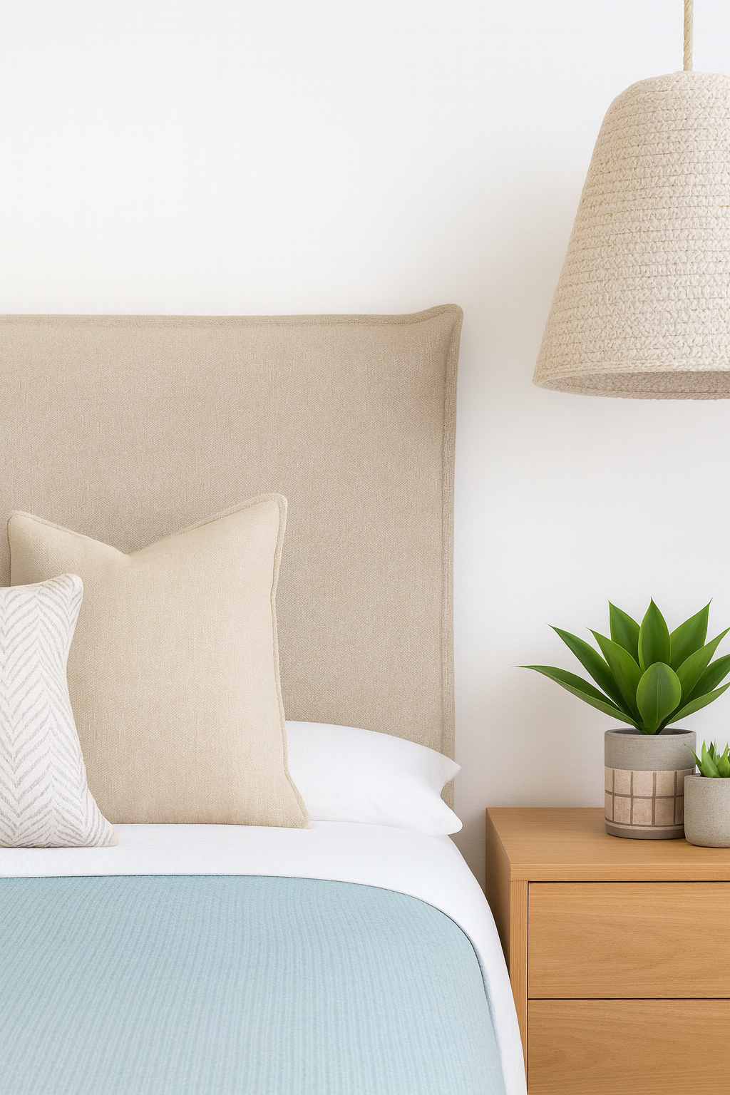 Washable Linen French Seam Slipcover Bedhead