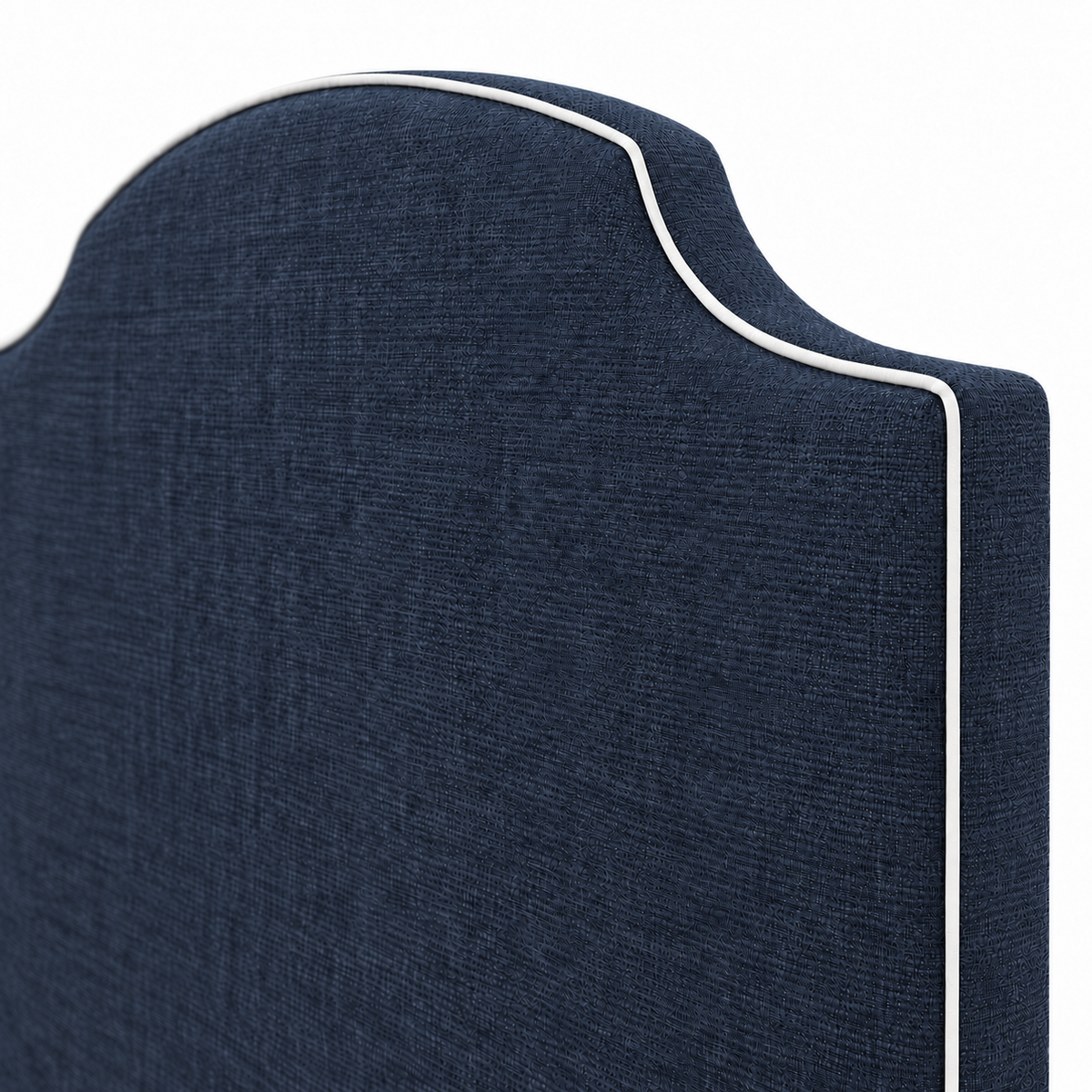 Hobart Piped Linen Upholstered Bedhead