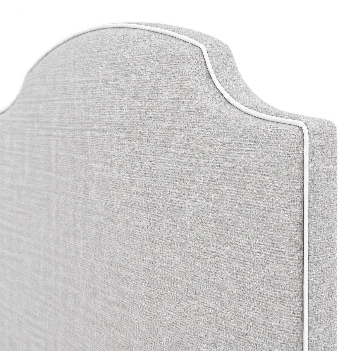 Hobart Piped Linen Upholstered Bedhead