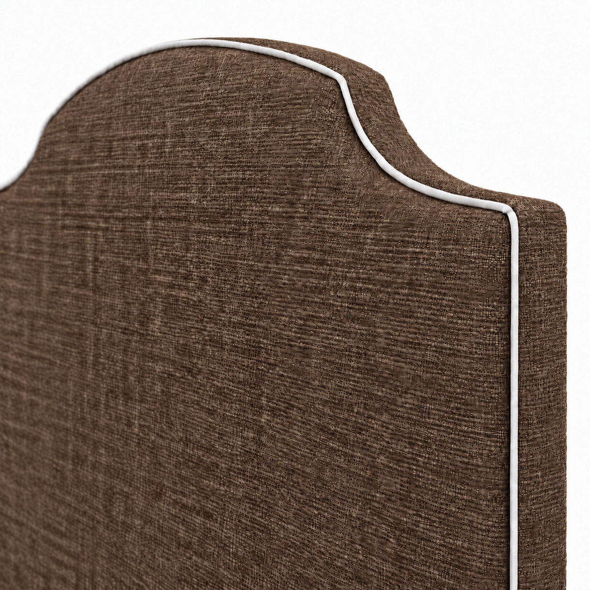 Hobart Piped Linen Upholstered Bedhead