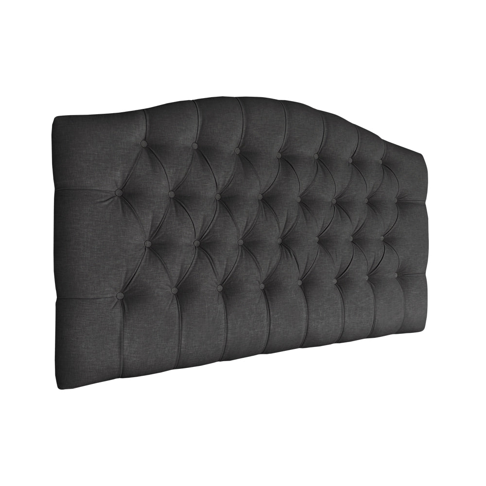 Giselle ebony Linen Upholstered Bedhead