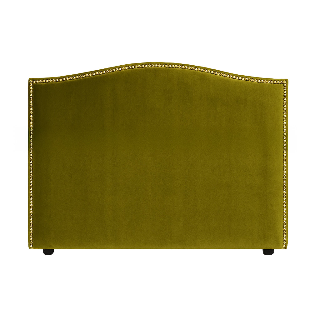 Gold Stud Velvet Upholstered Bedhead