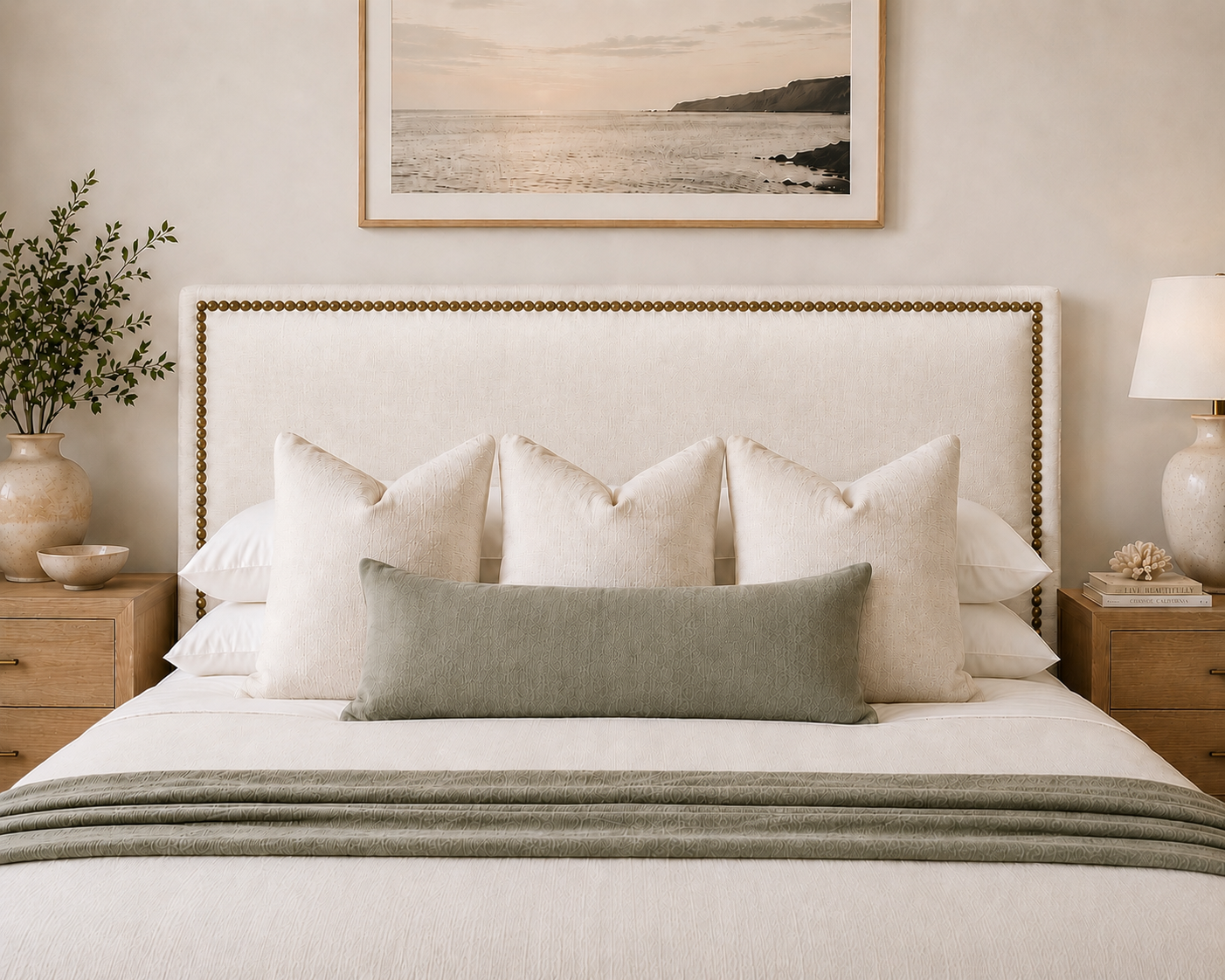 Haven Linen Upholstered Bedhead