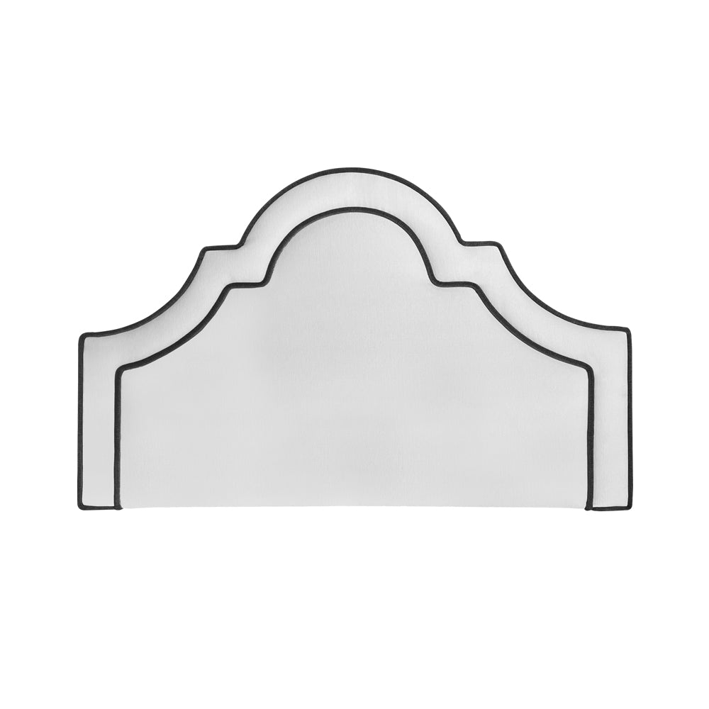 Hepburn Piped Linen Upholstered Bedhead