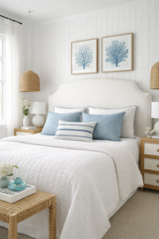 Hobart Piped Upholstered Bedhead