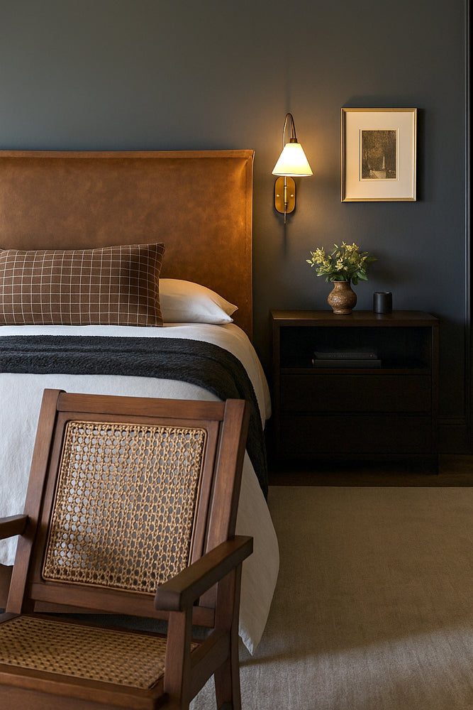 Homestead Leather Upholstered Bedhead