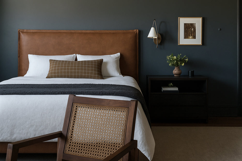 Homestead Leather Upholstered Bedhead