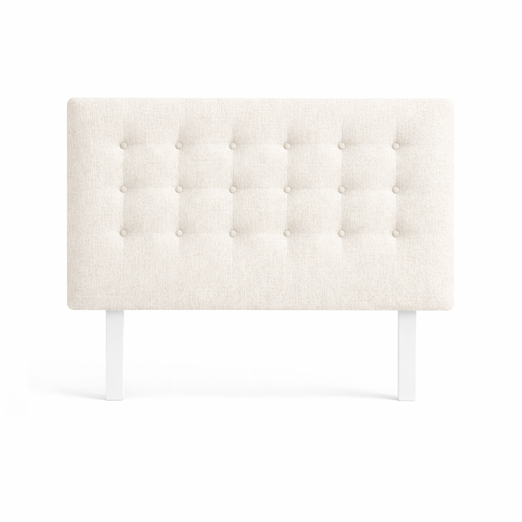 Boucle Buttoned Upholstered Bedhead