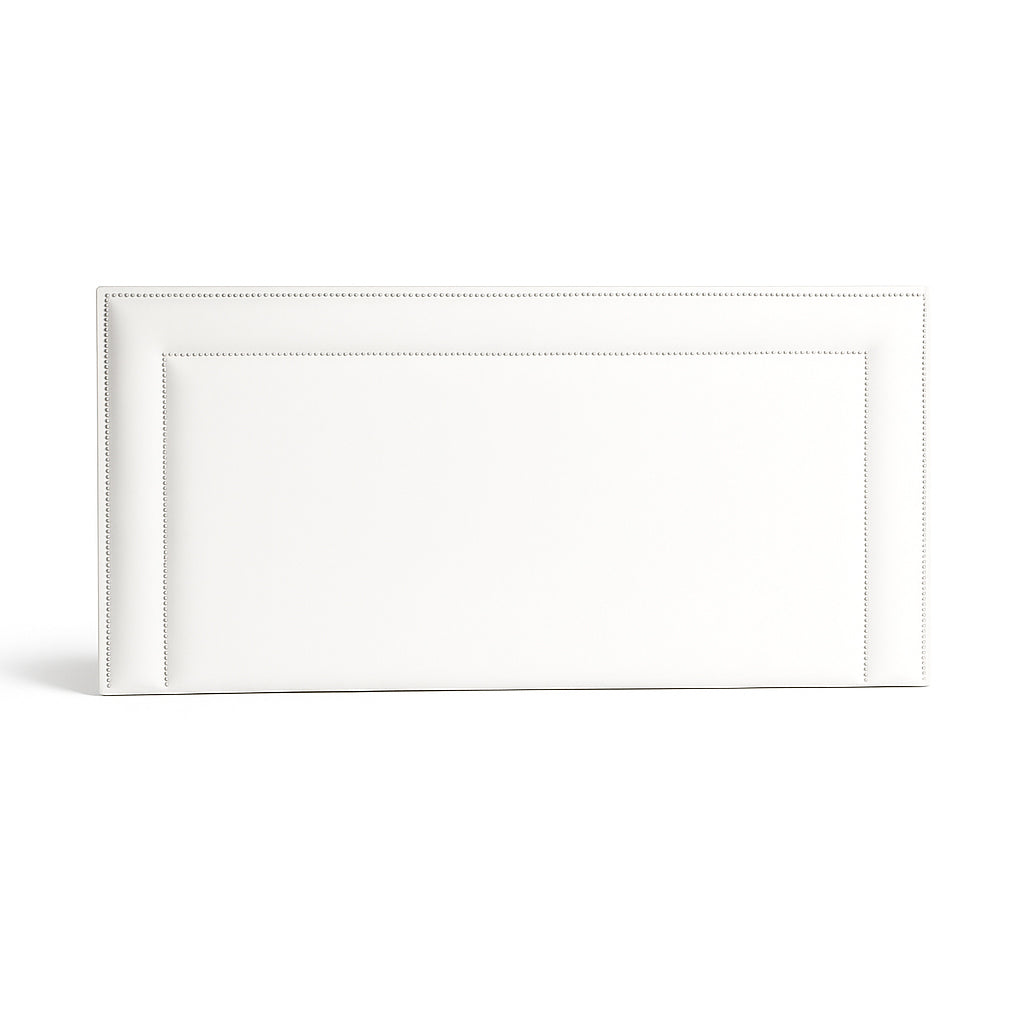 Velvet Chrome Studded Upholstered Bedhead Mystere Snow velvet bedheads Australia