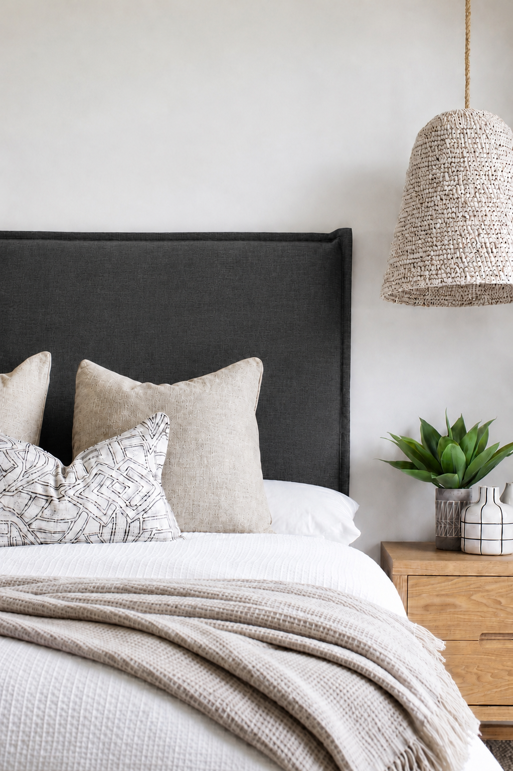 Washable Linen French Seam Slipcover Bedhead