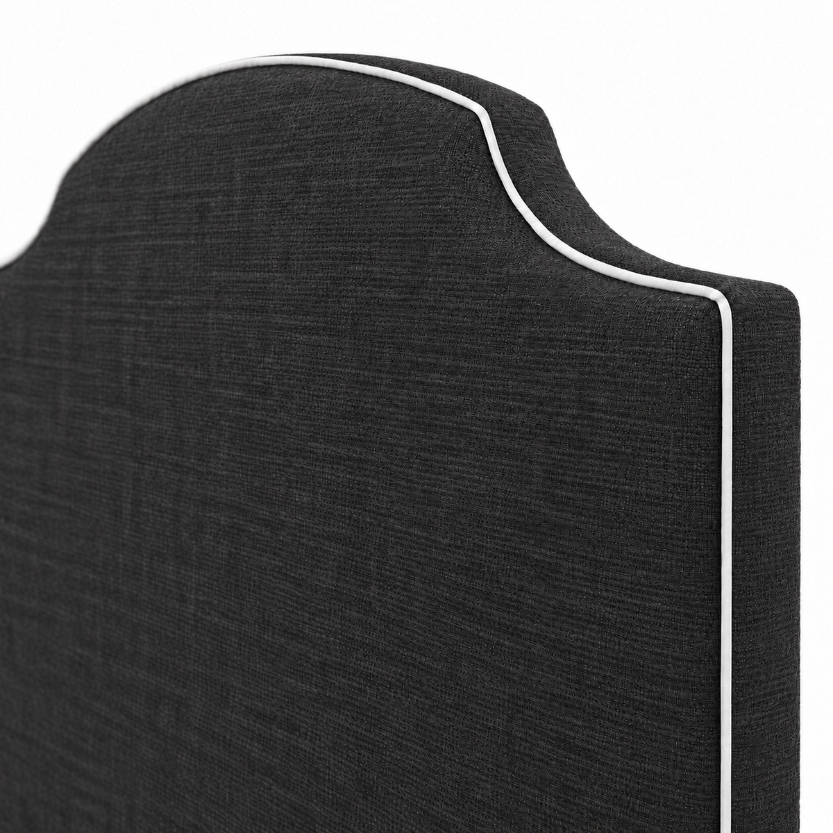 Hobart Piped Linen Upholstered Bedhead